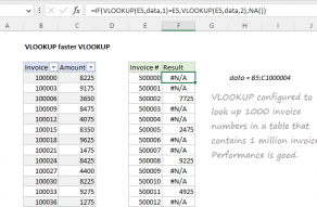 Excel formula: VLOOKUP faster VLOOKUP