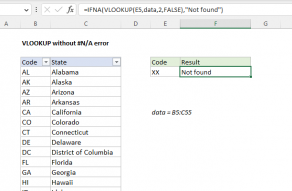 Excel formula: VLOOKUP without #N/A error