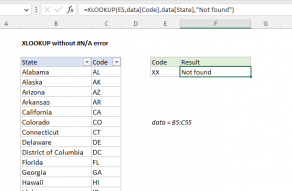 Excel formula: XLOOKUP without #N/A error