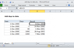 Excel formula: Add days to date