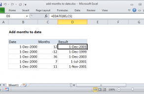 Excel formula: Add months to date
