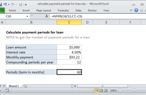 Excel formula: Calculate payment periods for loan