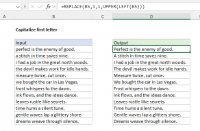 Excel formula: Capitalize first letter in a text string