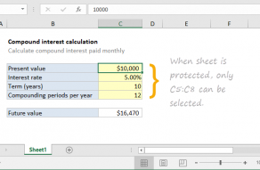 Excel formula: Highlight unprotected cells