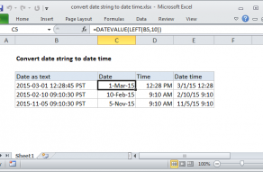 Excel formula: Convert date string to date time