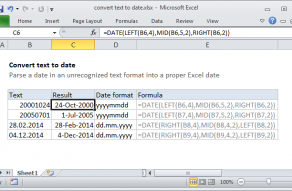 Excel formula: Convert text to date