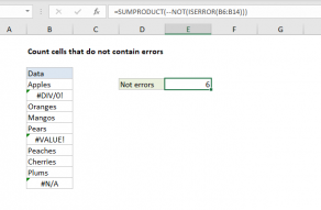 Excel formula: Count cells that do not contain errors