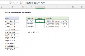 Excel formula: Count cells that do not contain