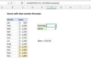 Excel formula: Count cells that contain formulas