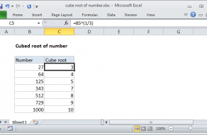 Excel formula: Cube root of number
