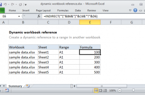 Excel formula: Dynamic workbook reference