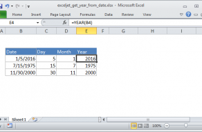 Excel formula: Get year from date