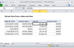 Excel formula: Extract date from a date and time