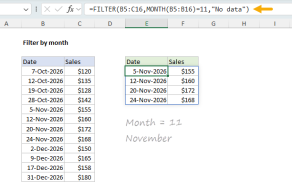 Excel formula: Filter by date
