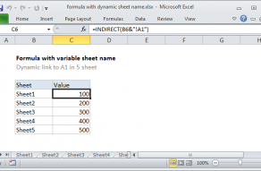 Excel formula: Dynamic worksheet reference