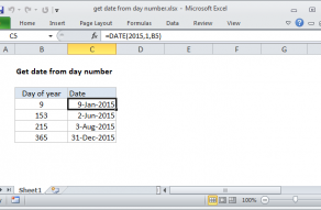 Excel formula: Get date from day number