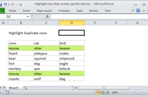 Excel formula: Highlight duplicate rows