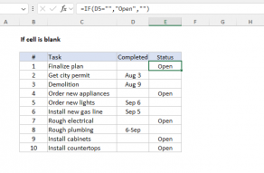 If complete show checkmark - Excel formula