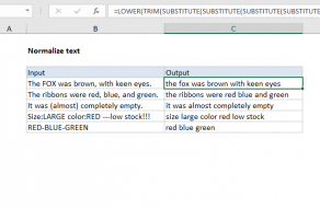 Excel formula: Normalize text