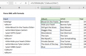 Excel formula: Parse XML with formula