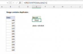 Excel formula: Range contains duplicates