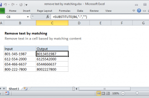 Excel formula: Remove text by matching