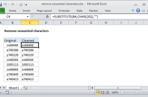 Excel formula: Remove unwanted characters