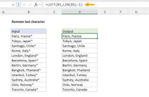 Excel formula: Remove characters from right