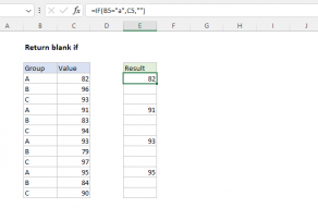 Excel formula: Return blank if
