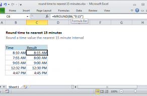 Excel formula: Round time to nearest 15 minutes