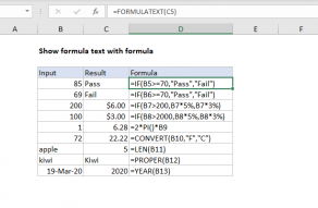 Excel formula: Show formula text with formula
