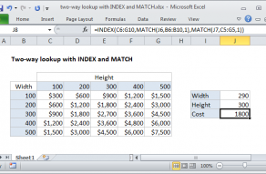 Excel formula: Two-way lookup with INDEX and MATCH