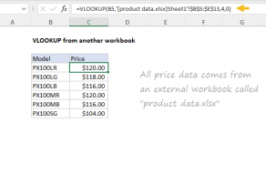 Excel formula: VLOOKUP from another workbook