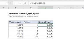 Excel NOMINAL function