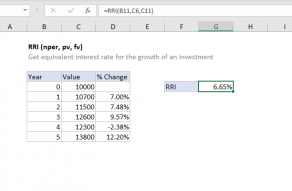 Excel RRI function