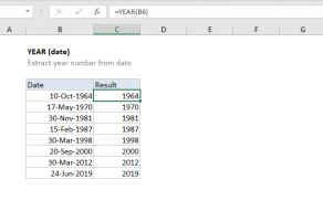 Get year from date Excel formula Exceljet