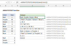 Excel ARRAYTOTEXT function