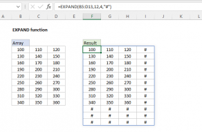 Excel EXPAND function