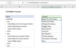 Excel FILTERXML function