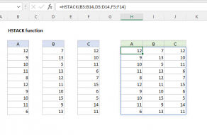 Excel HSTACK function