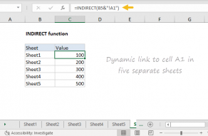 Excel INDIRECT function