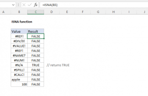 Excel ISNA function