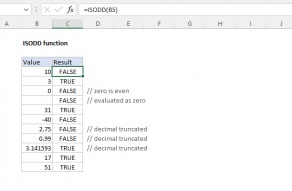 Excel ISODD function