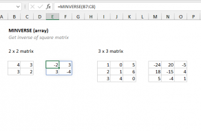 Excel MINVERSE function