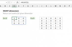 Excel MUNIT function