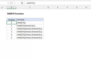 Excel SHEETS function