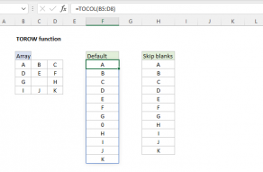 Excel TOCOL function