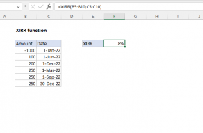 Excel XIRR function