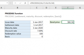 Excel PRICEDISC function