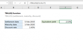 Excel TBILLEQ function